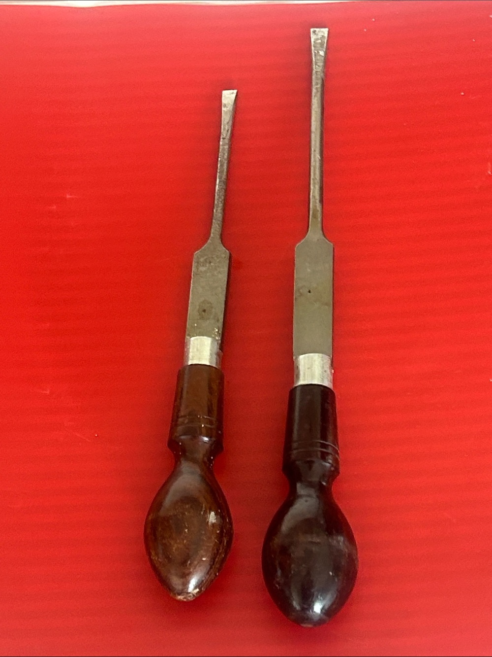Evershed Wood Handle Carving Forks - Metal Blades, Wood Handles 2 each